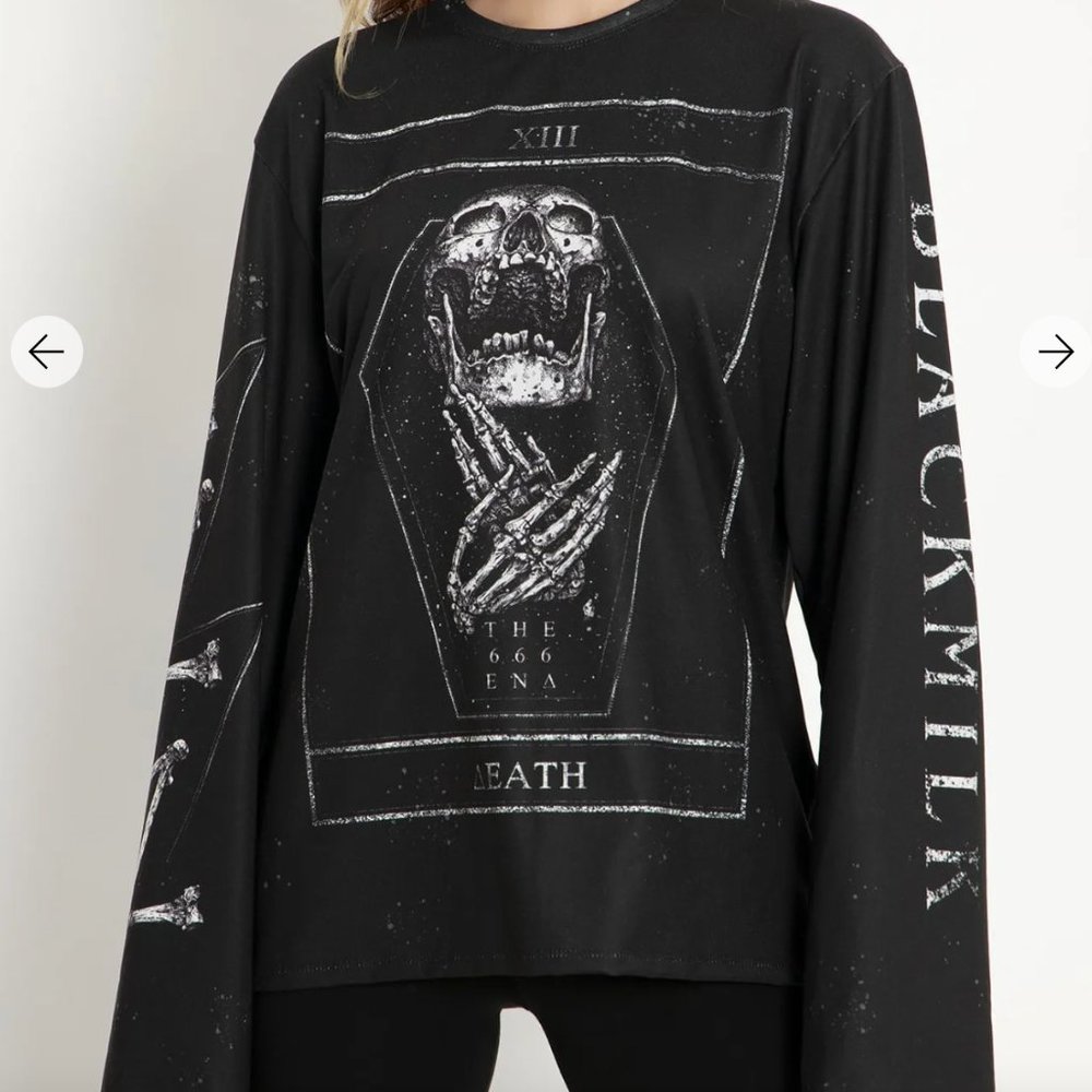 Blackmilk The 666end Death Card Long Sleeve Oversized BFT (Size XXS) NWT